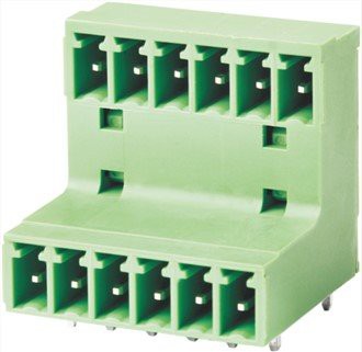 डबल पंक्ति समकोण पुरुष प्लग करने योग्य कनेक्टर 3.5 मिमी