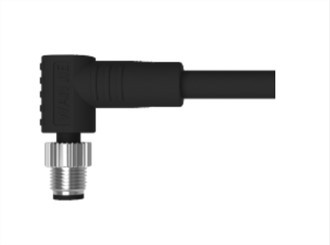 M5 पुरुष समकोण अनशील्ड A-कोडिंग 3PIN पीवीसी 2.0M तार