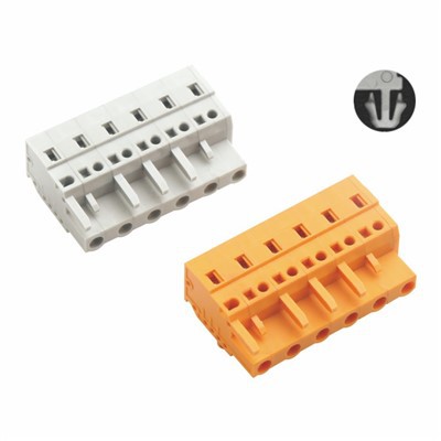 फिक्स्ड कॉलम के साथ स्प्रिंग प्लगेबल महिला कनेक्टर 7.5/7.62 मिमी